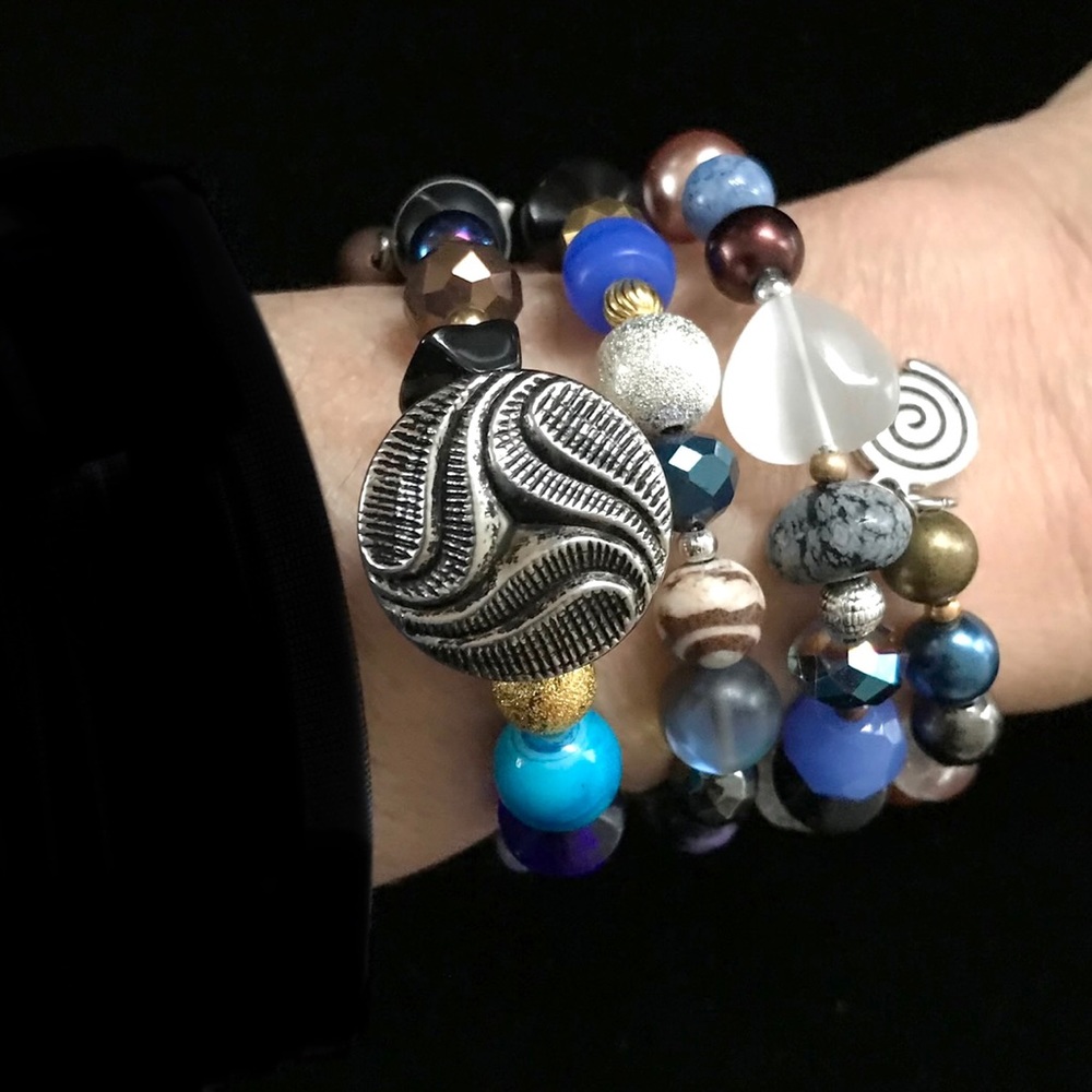 Handmade Bracelet with Vintage and Modern Elements (NB77-3H) New Without Tags - Picture 2 of 9